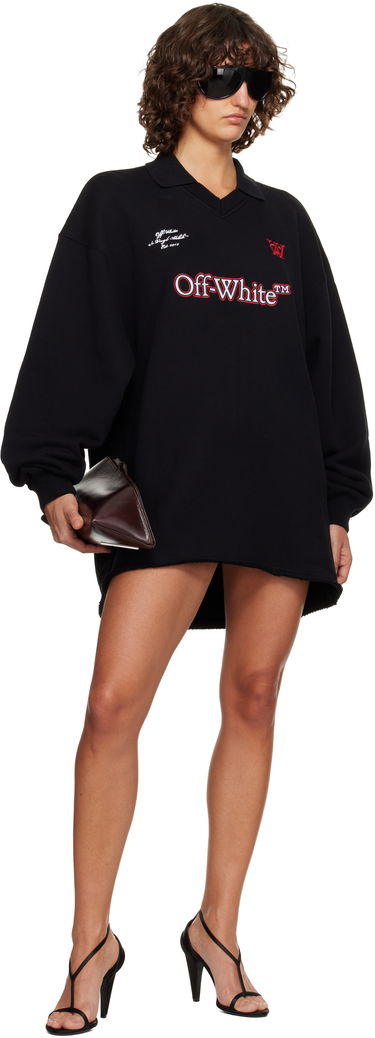 Šaty Off-White Sporty Polo Sweat Minidress Čierna | OWDF002F25FLE0011026, 3