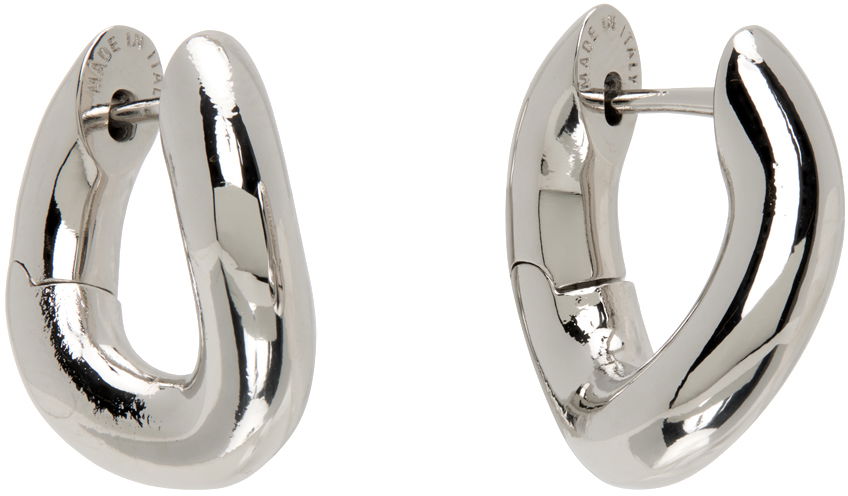 Náušnice Balenciaga Loop XXS Earrings Šedá | 656263 TZ99S, 1