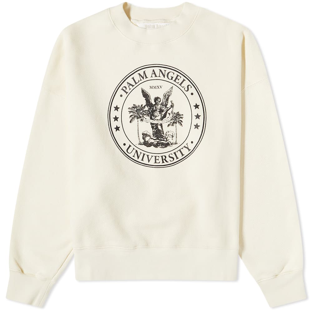 Mikina Palm Angels College Logo Classic Crew Neck Sweat Béžová | PWBA017S23FLE0060410, 0