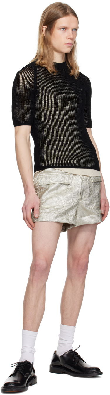 Sveter Dries Van Noten Dries Van Noten Open-Knit T-Shirt Čierna | 251-021210-1709, 3