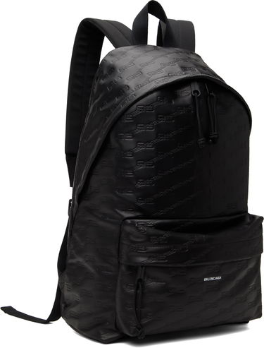 Batoh Balenciaga Monogram Embossed Leather Backpack Čierna | 7130442AA251000, 1
