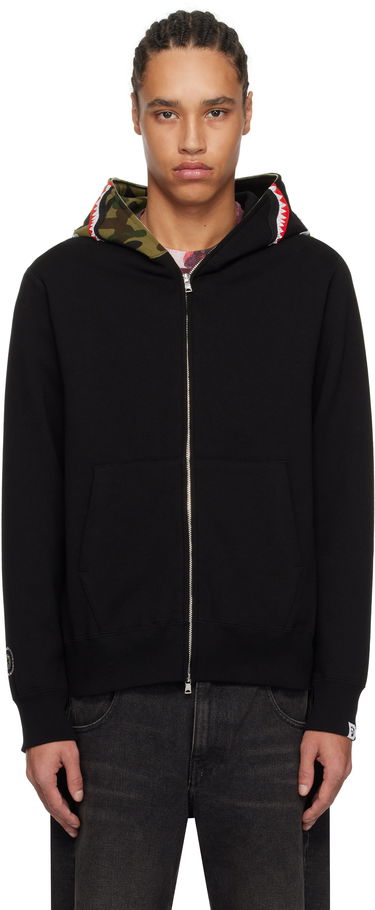 Mikina BAPE A Bathing Ape Swarovski Shark Full Zip Hoodie Čierna | 001ZPK701009M, 0