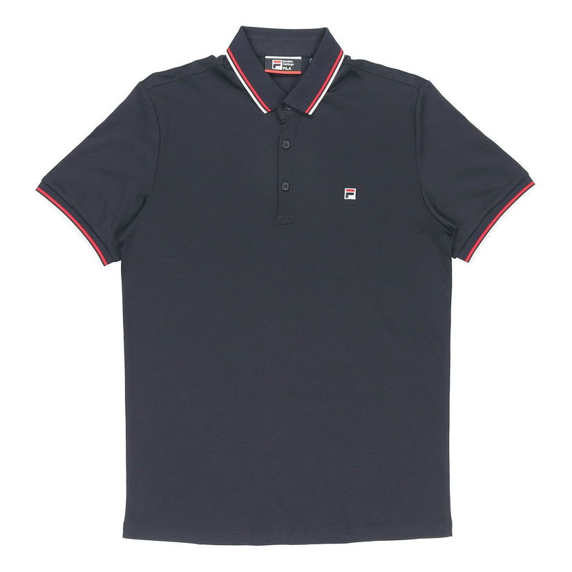 Polo tričko FILA Knitted Short Sleeve Sports Polo Čierna | F11M021121G-NV