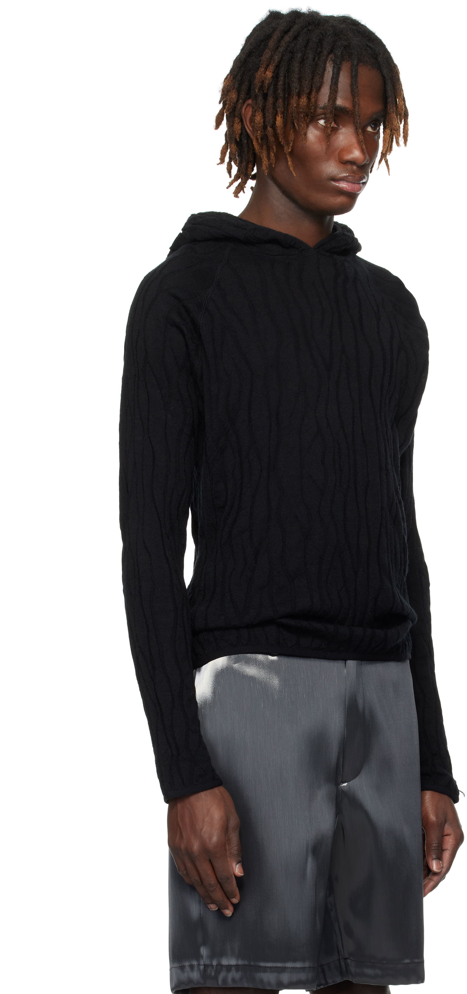 HELIOT EMIL Sortsol Knit Hoodie