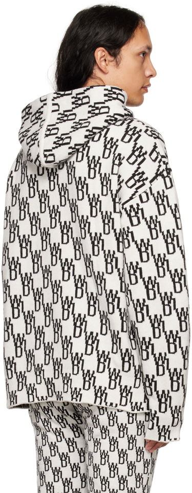 Sveter We11done We11done Graphic Print Hoodie Biela | WD-KT3-22-628-U-IV, 2