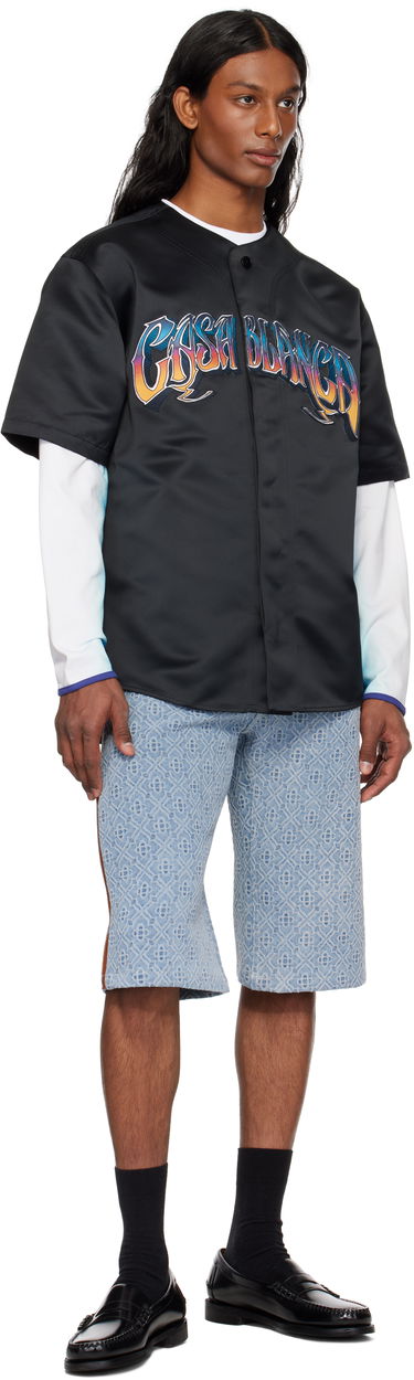 Dres Casablanca Casablanca Gothic Baseball Shirt Čierna | MS25-SH-153-01, 3