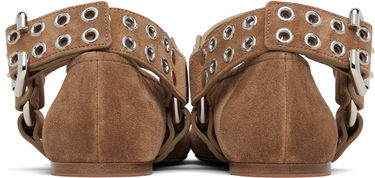Starostlivosť o obuv Alaïa ALAÏA Biker Suede Ballerina Flats Čierna | AA3A041CK177, 4