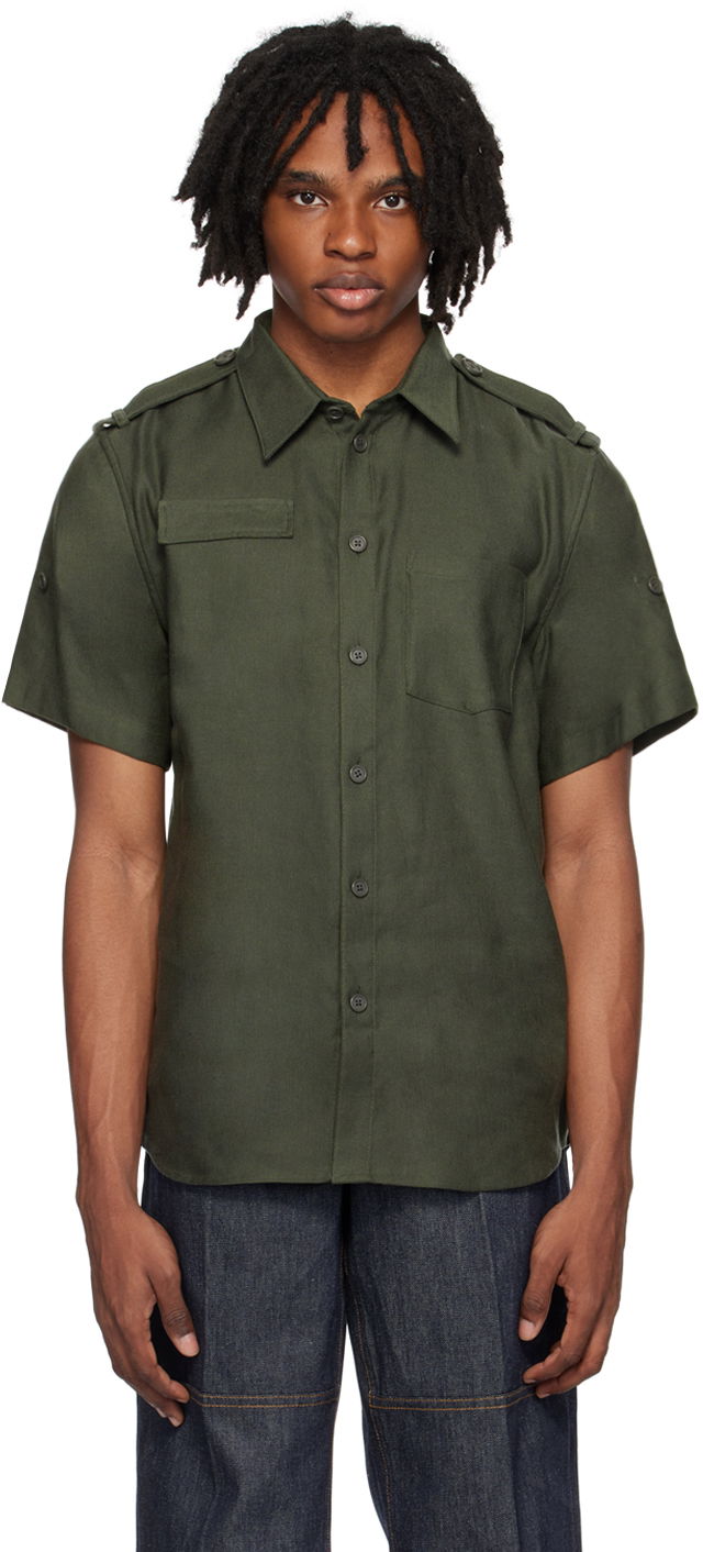 Košeľa Helmut Lang Helmut Lang Epaulet Shirt Zelené | O04HM505, 0