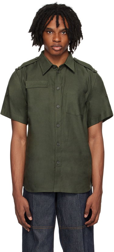 Košeľa Helmut Lang Helmut Lang Epaulet Shirt Zelené | O04HM505, 0