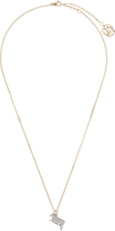 Náhrdelník Burberry Burberry Gold-Tone Crystal Sheep Pendant Necklace Metalická | 8112029, 0