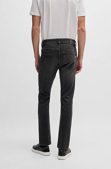 Džínsy BOSS Delaware Slim-Fit Super-Soft Denim Jeans Čierna | 50532605, 1