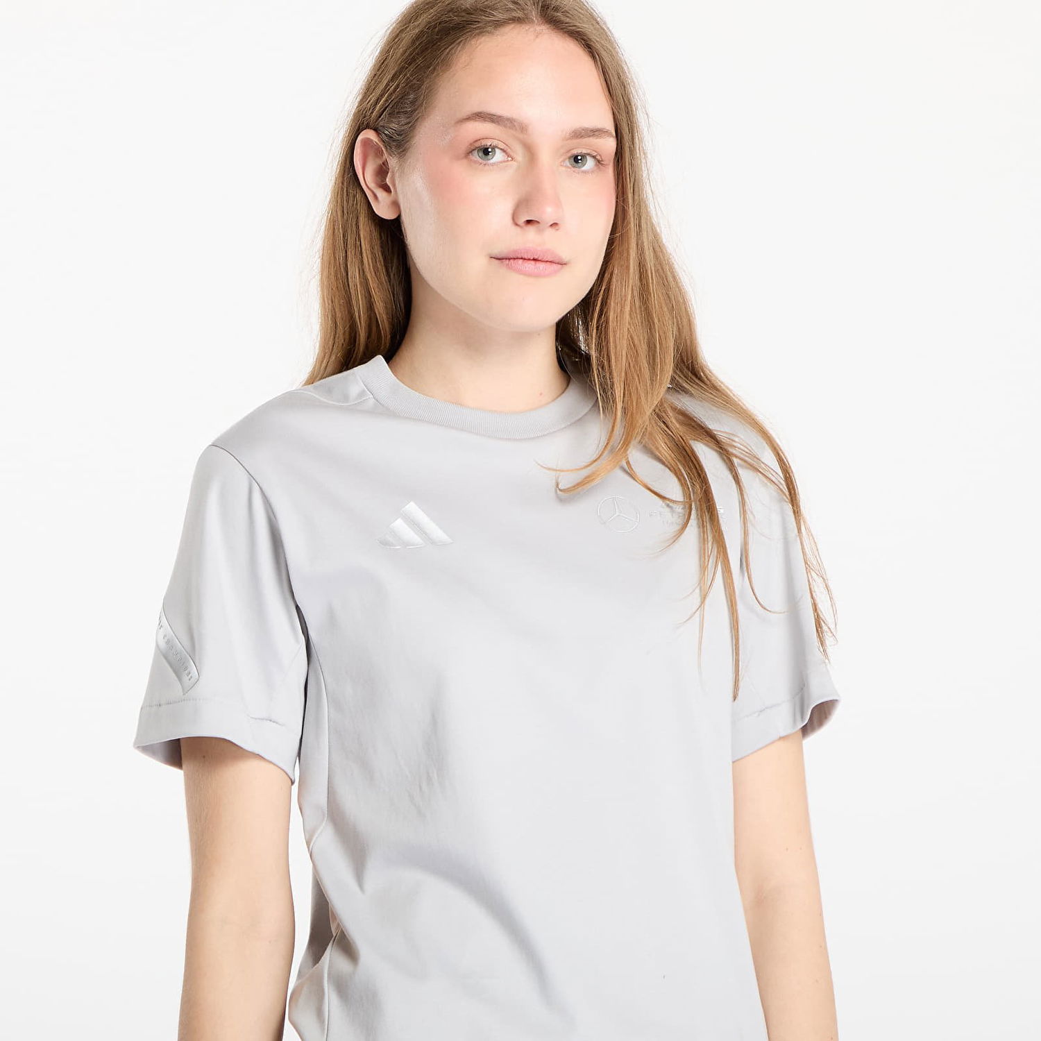 Tričko adidas Performance adidas x Mercedes AMG Silver Tee Šedá | JW3482, 1