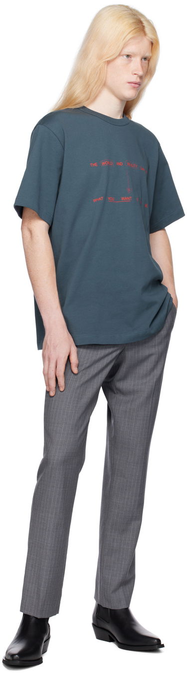 Tričko Helmut Lang Helmut Lang Space Graphic T-Shirt Modrá | N09HM520, 3