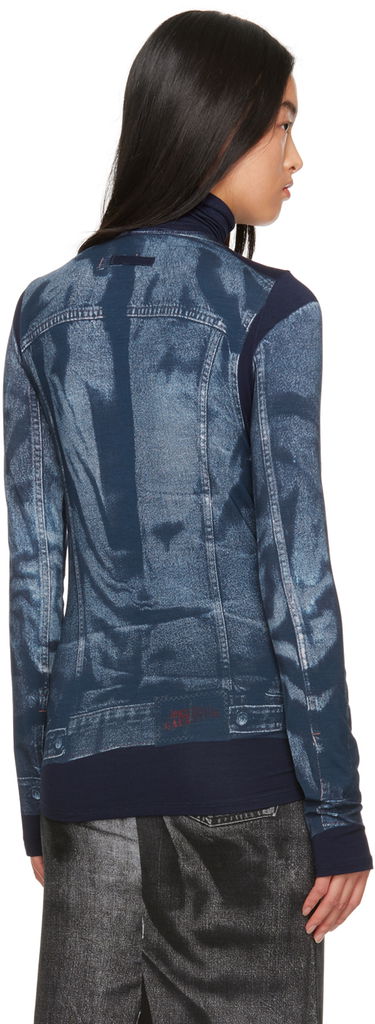Sveter Jean Paul Gaultier Jean Paul Gaultier Trompe L'œil Turtleneck Top Modrá | 23/15-U-TO103-J530-5950, 2