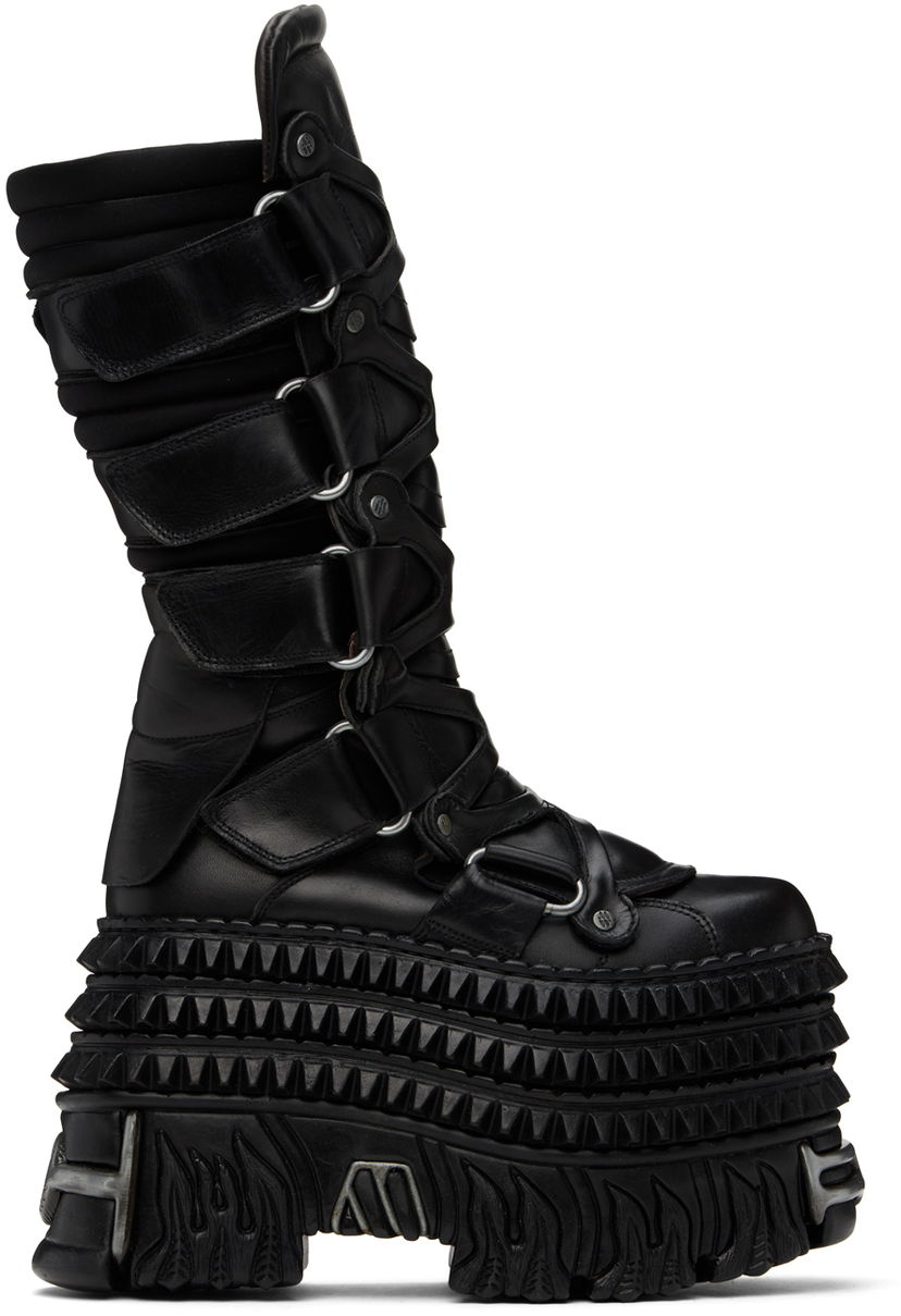 Tenisky a topánky VETEMENTS VETEMENTS New Rock Edition Tower Boots Čierna | UA65BO120B