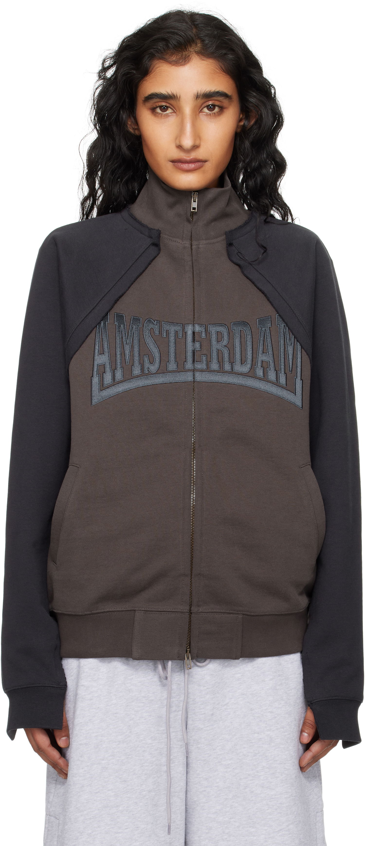 Bunda VETEMENTS VETEMENTS Patched Zip-Up Jacket Hnedá | UH76ZU760CB, 0