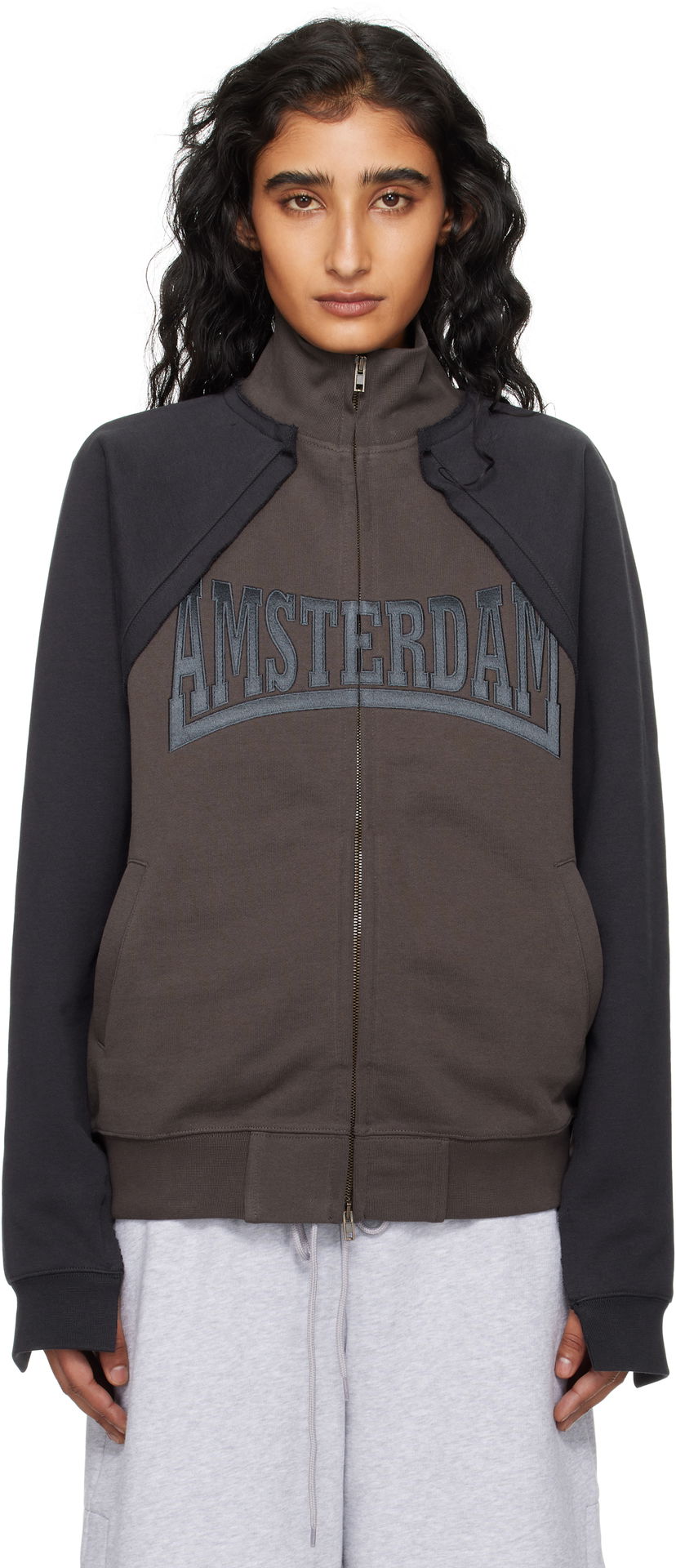 Bunda VETEMENTS VETEMENTS Patched Zip-Up Jacket Čierna | UH76ZU760CB