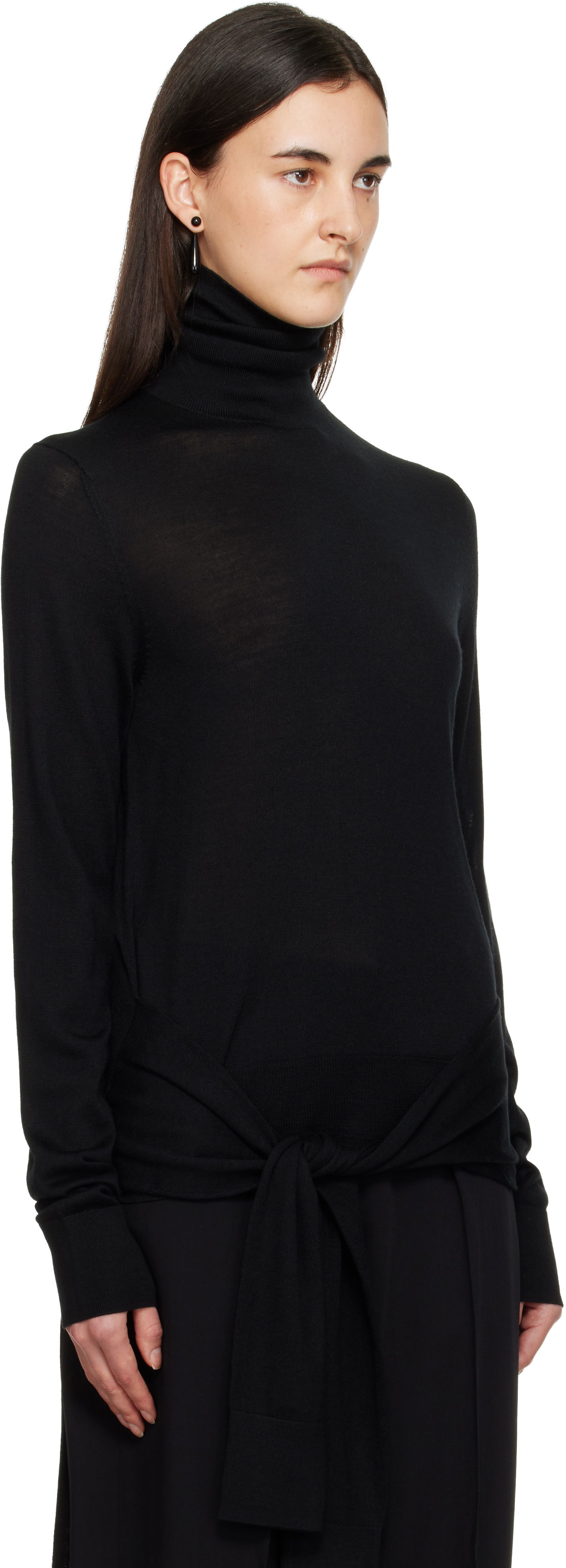 Sveter TOTEME Double-Sleeve Turtleneck Čierna | 254-WRT0615-YA0087, 1