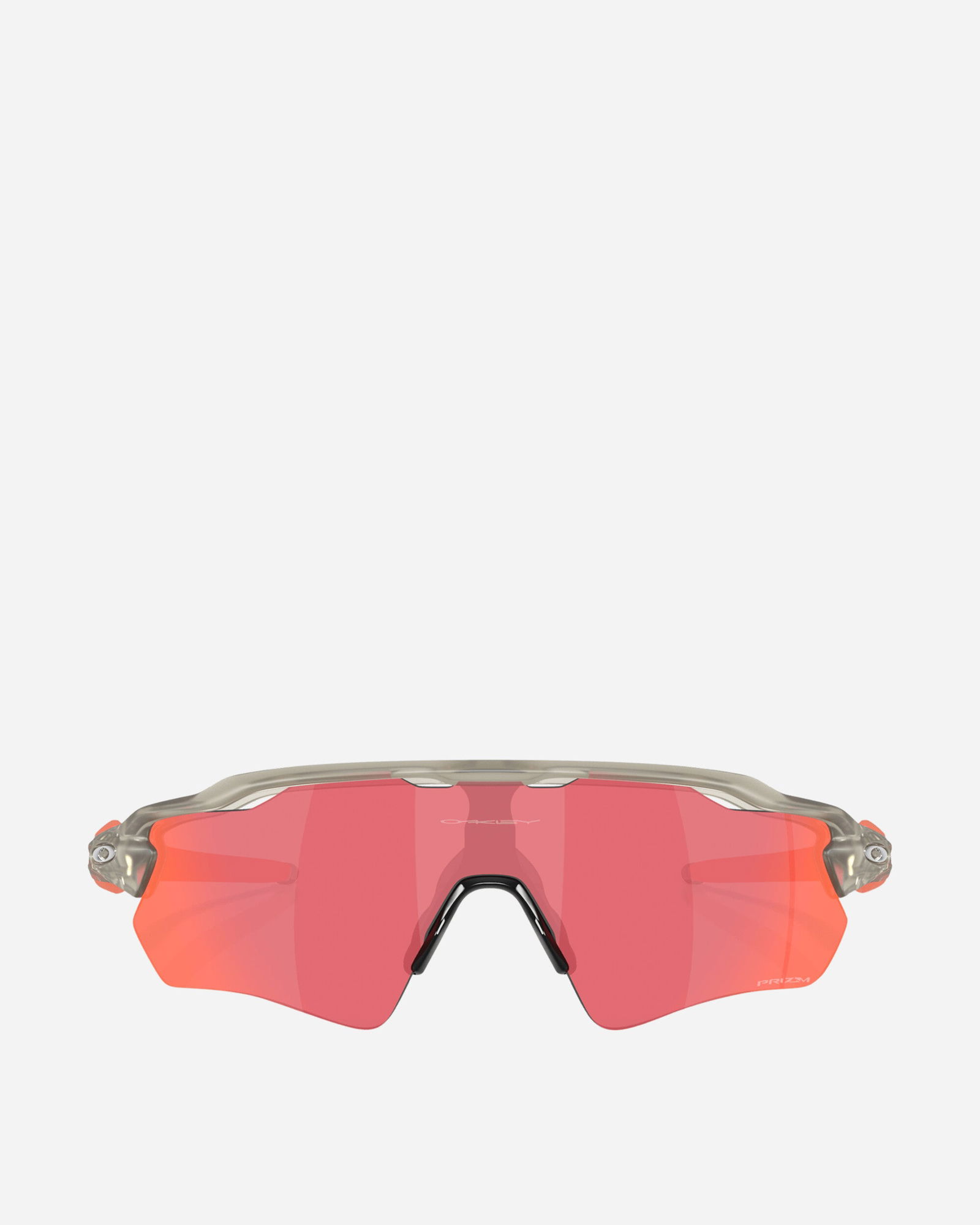 Matte Grey Sports Sunglasses With Red Lenses