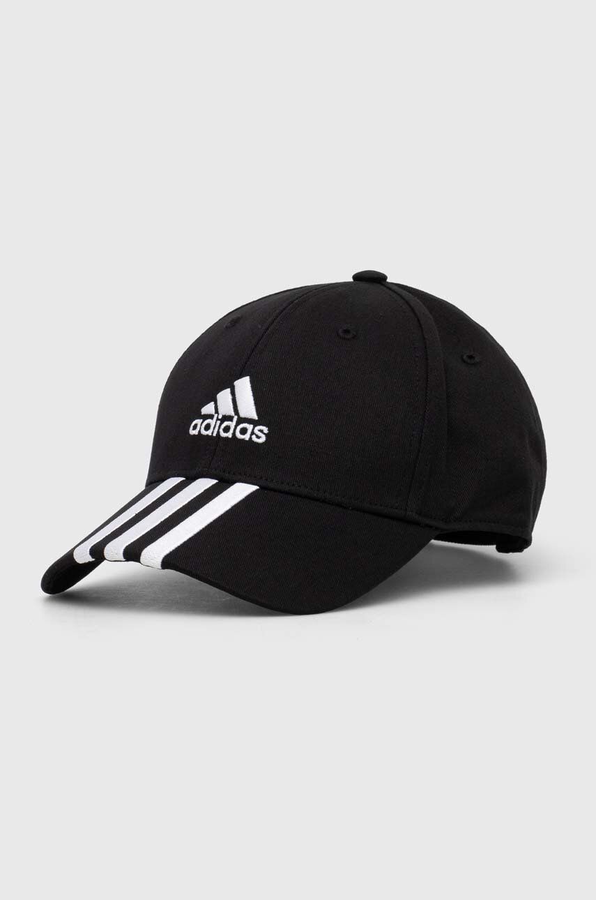 Šiltovka adidas Performance 3-Stripes Cotton Twill Baseball Cap Čierna | IB3242, 0