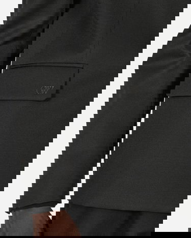 Bunda Off-White Embroidered Wool Strap Blazer Black Čierna | OMEN063F23FAB001 1010, 5