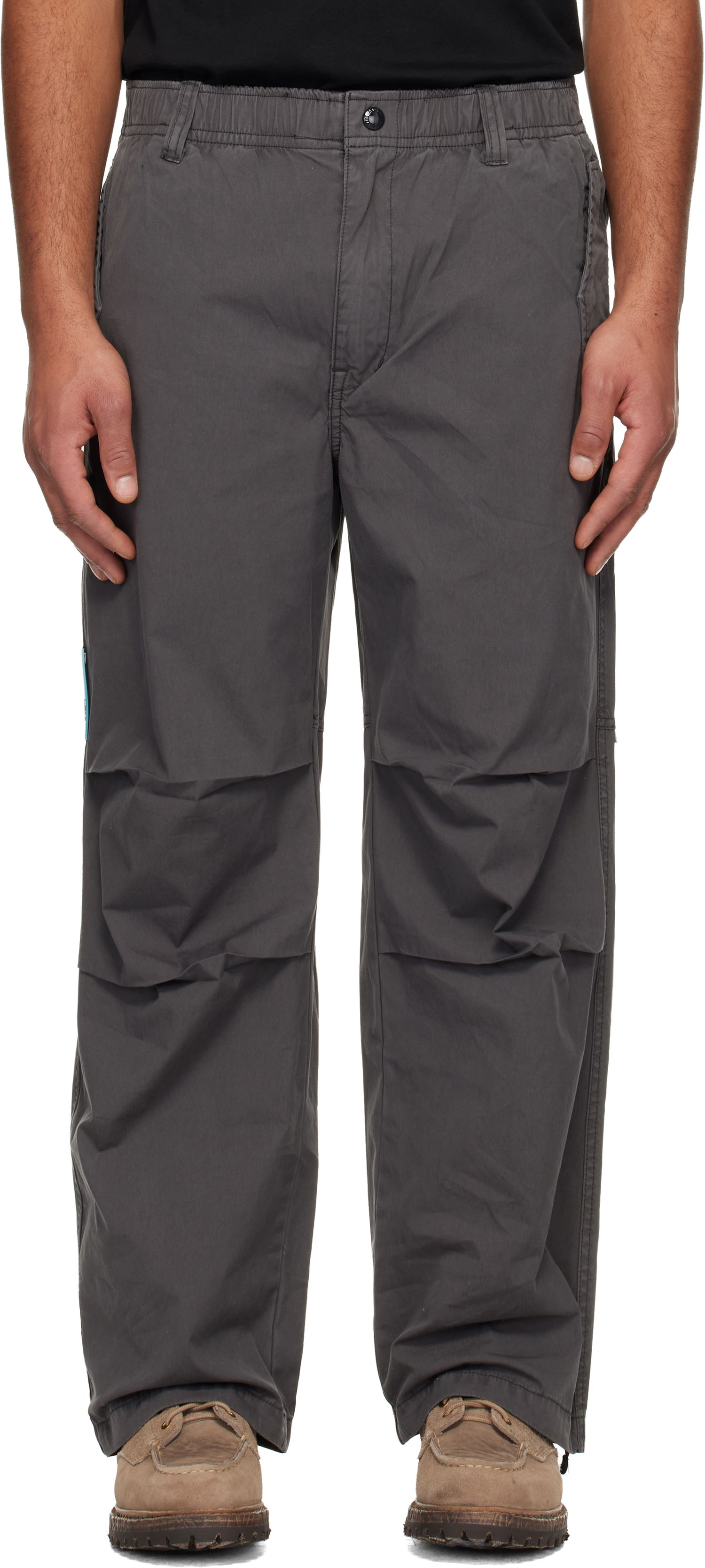 Tepláky AAPE by A Bathing Ape AAPE by A Bathing Ape Main Woven Paneled Sweatpants Šedá | AAPPTMB693XXNBKL, 0