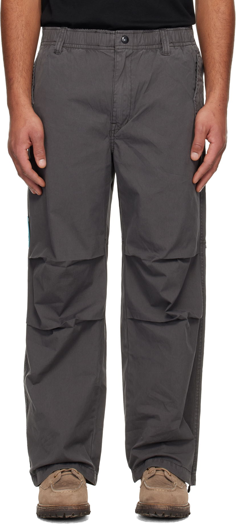 Tepláky AAPE by A Bathing Ape AAPE by A Bathing Ape Main Woven Paneled Sweatpants Šedá | AAPPTMB693XXNBKL