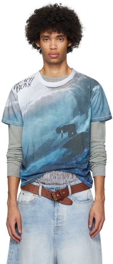 Tričko ERL ERL Beach Boys Graphic T-Shirt Modrá | ERL08T011, 0