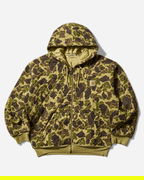 Hooded Vista Quilted Sweat Jacket Camo Duck Garment Dyed