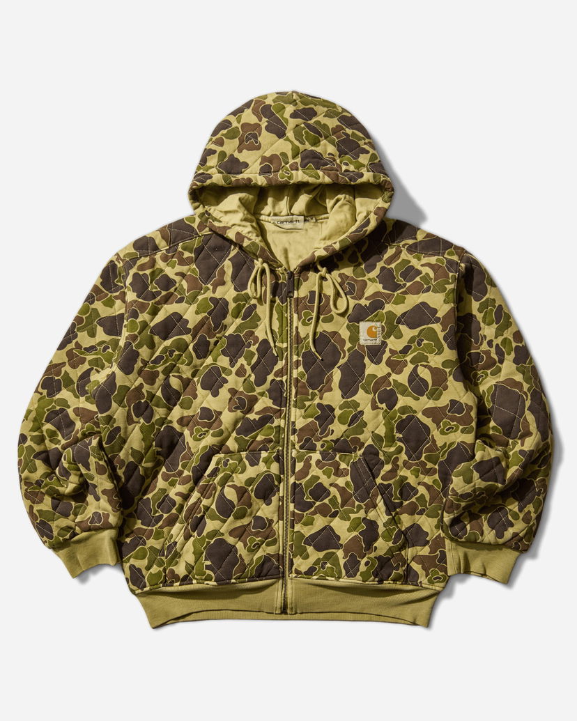 Mikina Carhartt WIP Hooded Vista Quilted Sweat Jacket Camo Duck Garment Dyed Rôznofarebný | I035665 2EQGD