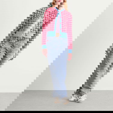 Sveter BBC IceCream Houndstooth Knit Cardigan Ružová | ICWW25307-PNK, 4