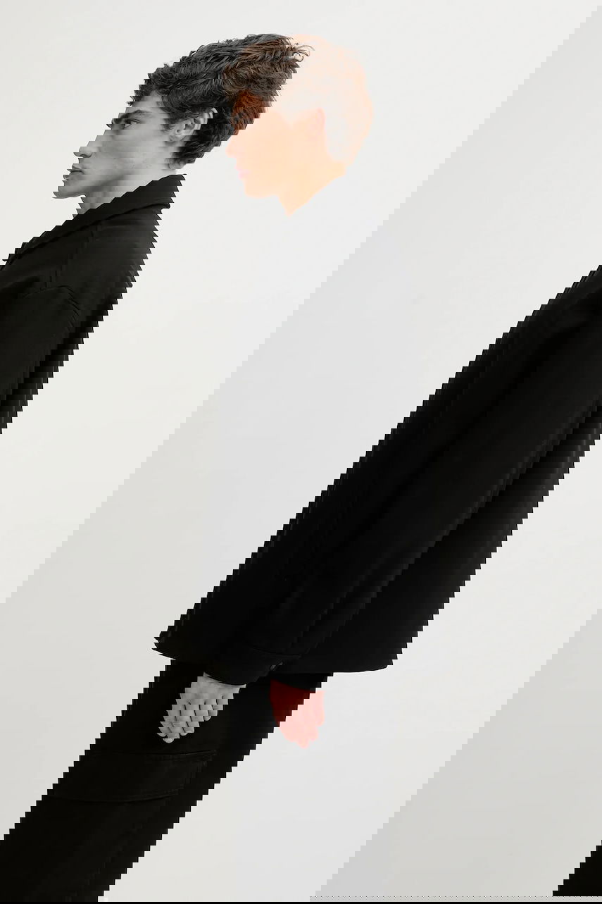 Bunda MAISON KITSUNÉ Maison Kitsuné Casual Oversize Wool Blend Jacket Čierna | PM00409WM2023, 1