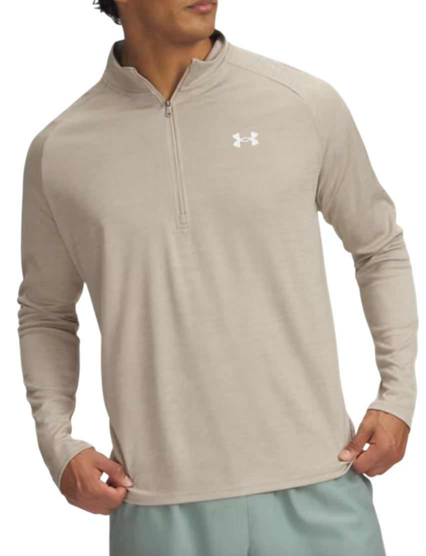 Mikina Under Armour Under Armour Tech Textured 1/2 Zip Sweatshirt Béžová | 1382797-299, 0