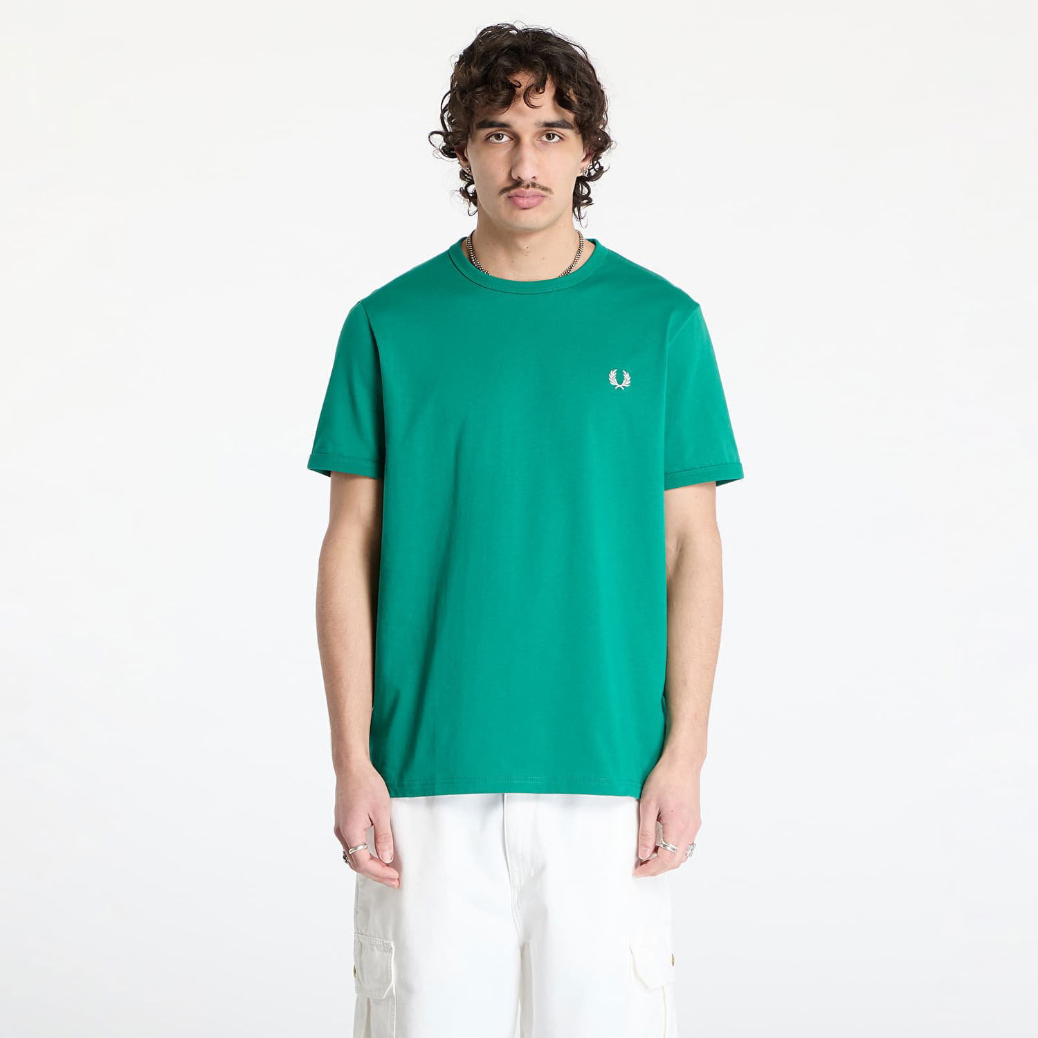 Tričko Fred Perry Fred Perry Ringer T-Shirt Zelené | M3519 X87, 0