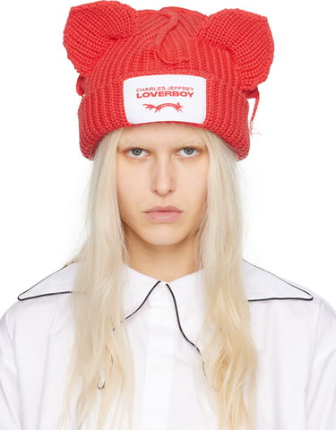 Kulicha Charles Jeffrey Loverboy Chunky Ears Beanie Červená | 43130402, 0