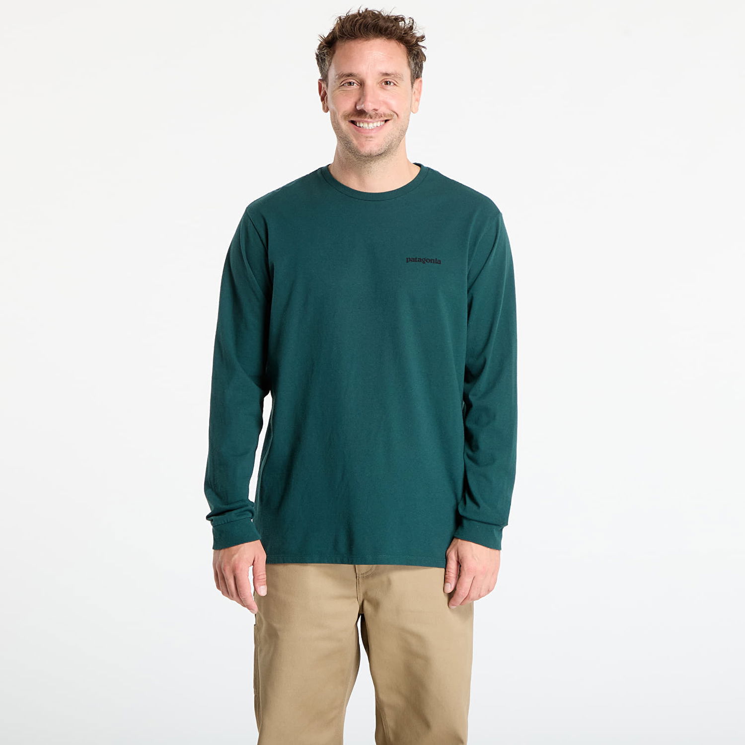 Tričko Patagonia Long Sleeve P-6 Logo Responsibili-Tee Zelené | 38518 CASG, 0