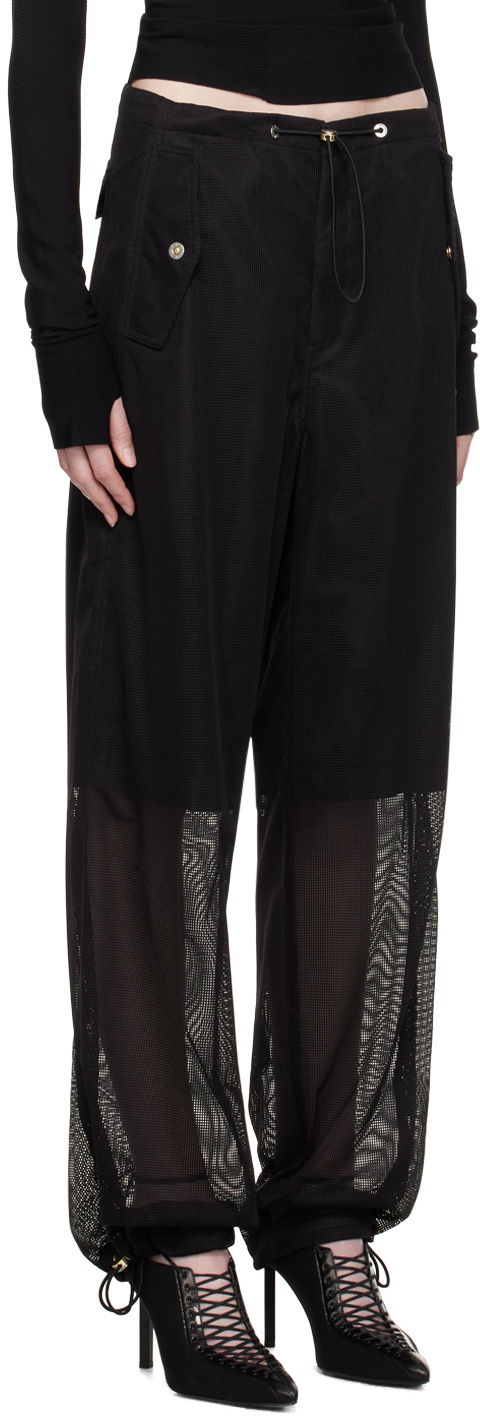 Nohavice Dion Lee Grid Mesh Panel Trousers Čierna | C2155P23, 1