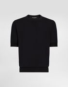 Dolce & Gabbana Silk Round-Neck Sweater with DG Embroidery