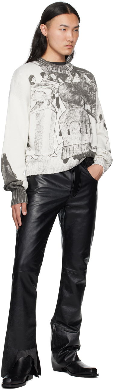 Sveter Enfants Riches Déprimés Enfants Riches Déprimés 'The Ballroom Dance' Graphic Print Sweater Biela | 080-242, 3