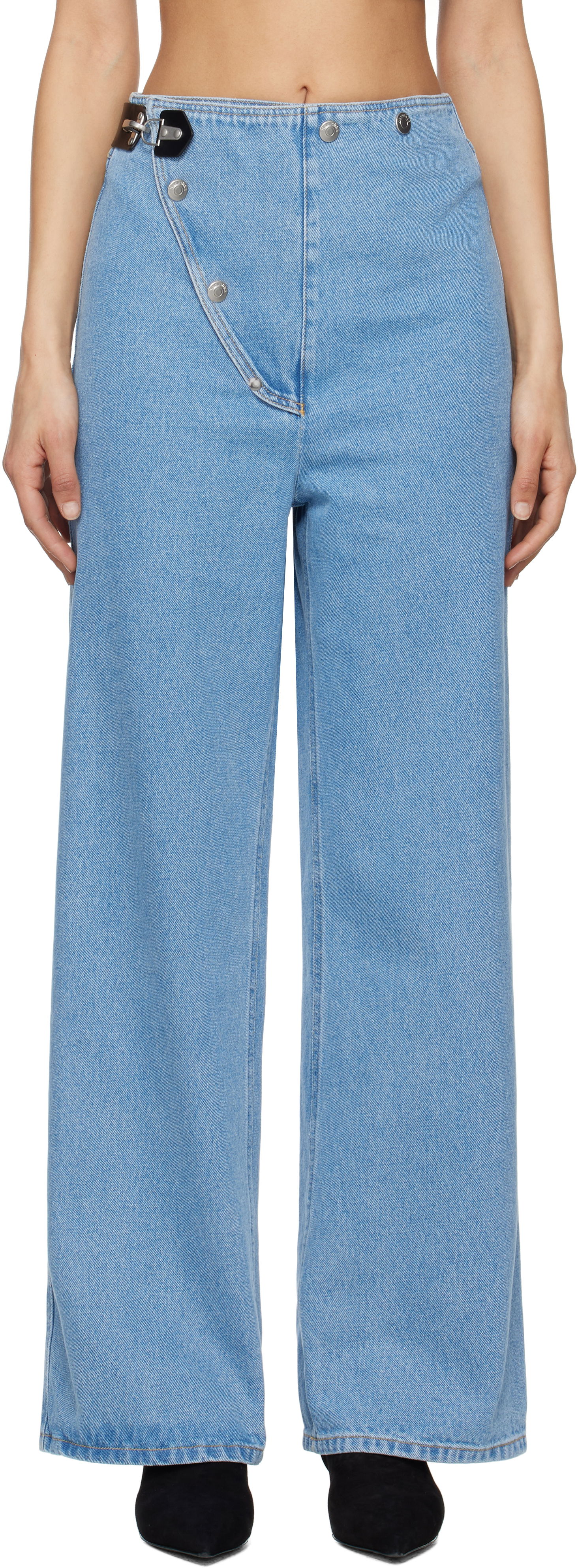 Džínsy Nanushka Nanushka Makena Wide Leg Jeans Modrá | NW25RSPA09353, 0