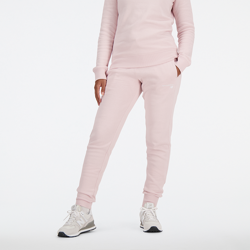 Tepláky New Balance NB Sweatpants Ružová | Dámske nohavice New Balance WP03805SOI – ružové, 0