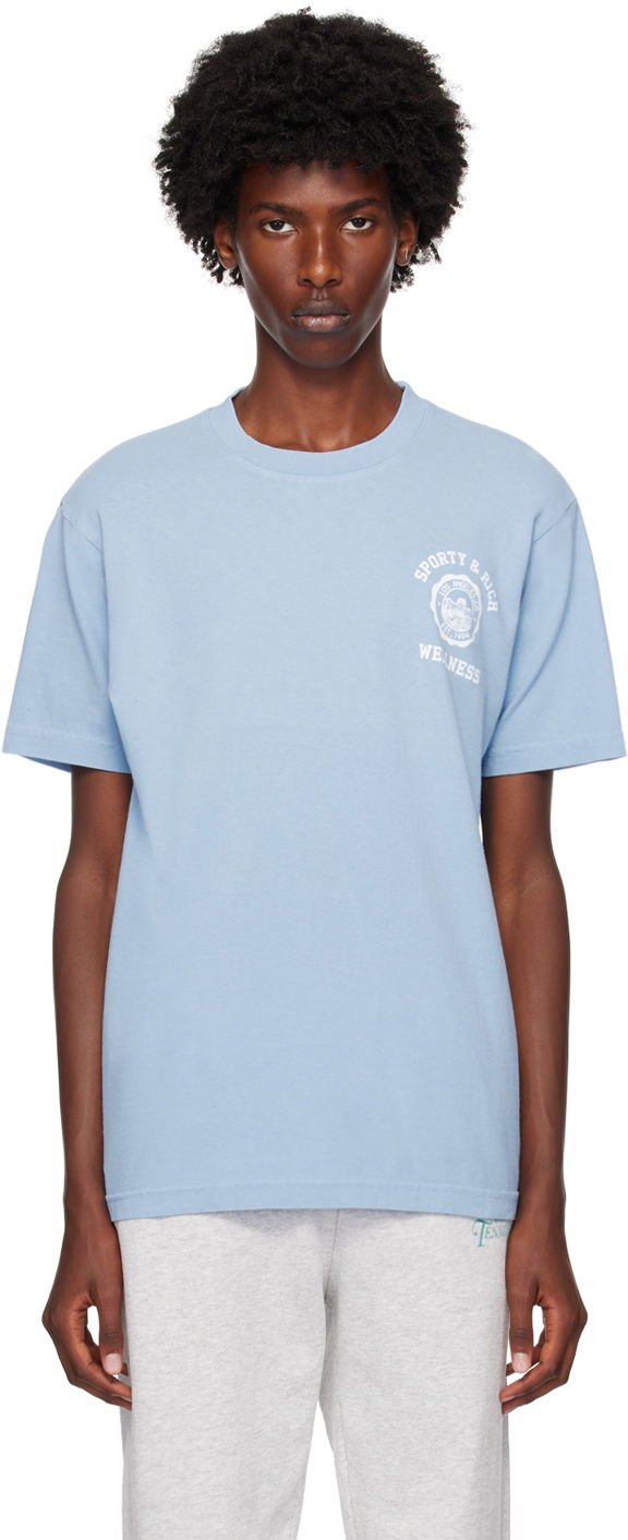 Tričko Sporty & Rich Blue Emblem T-Shirt Tyrkysová | TO042S416ES, 0