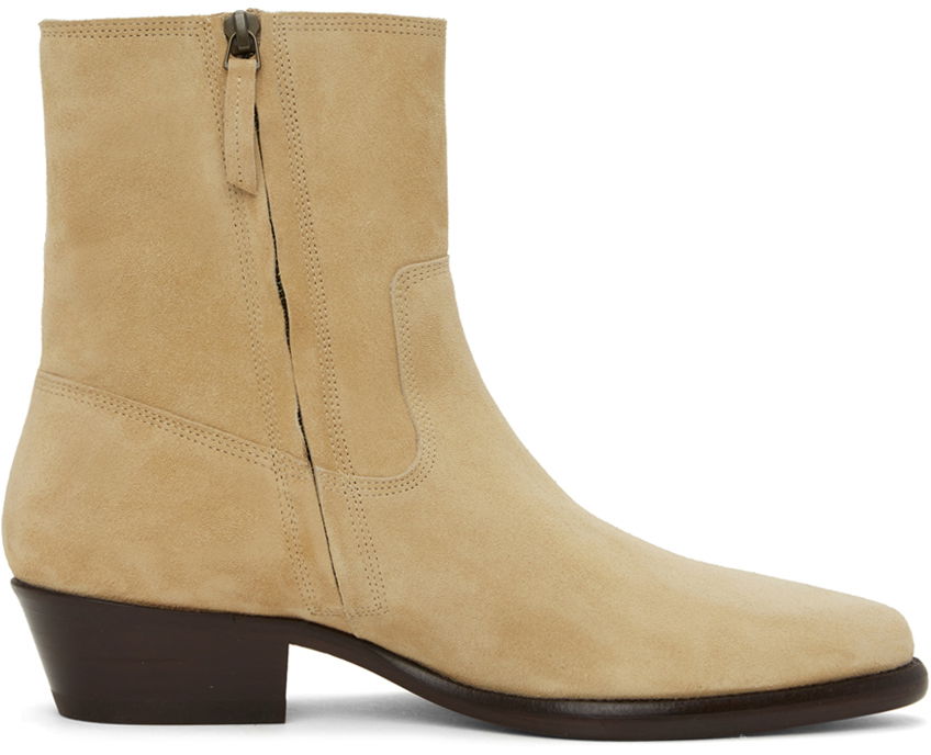 Tenisky a topánky ISABEL MARANT Isabel Marant Delix Suede Ankle Boots Béžová | 23HBO0073HA-A4A02N, 0