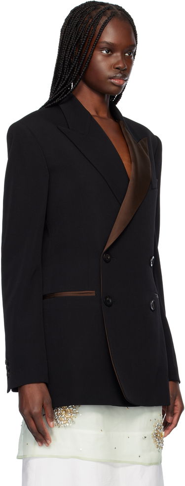 Kabáty Wales Bonner Wales Bonner Rise Tuxedo Double-Breasted Blazer Čierna | MS25JA05-WV03-999, 1