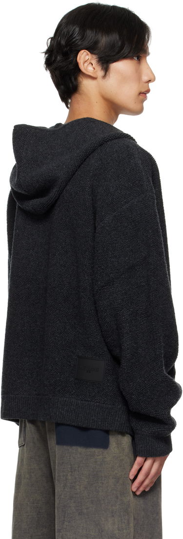 Mikina We11done We11done Bouclé Zip-Up Hoodie Šedá | WD-KJ2-25-642-M-CH, 2
