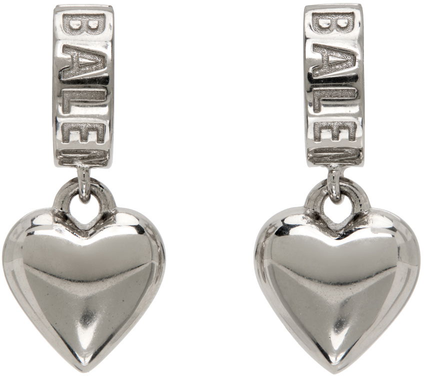 Náušnice Balenciaga Sharp Heart Earrings Šedá | 766336 J8300, 0