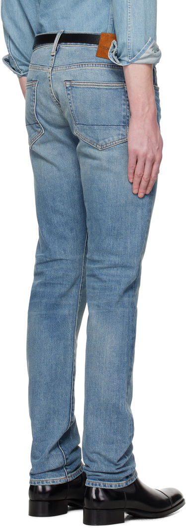 Džínsy Tom Ford TOM FORD Selvedge 'Rip And Repair' Straight Fit Jeans Modrá | DPH001-DMC060S25, 2