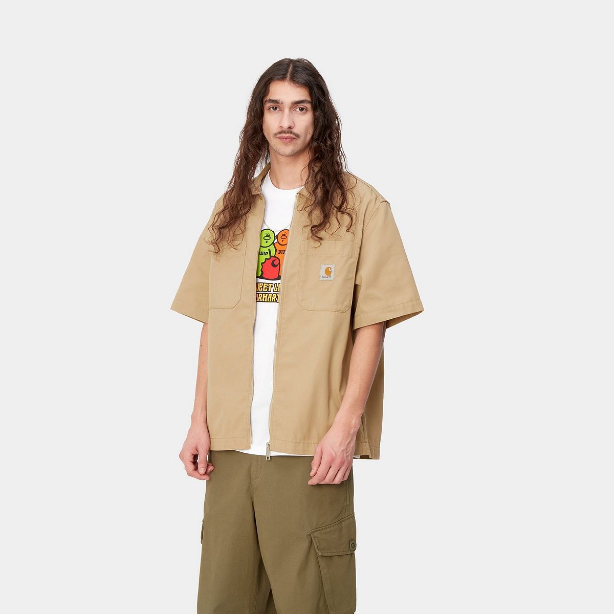 Košeľa Carhartt WIP S/S Sandler Shirt Béžová | I033277_1YA_02, 0