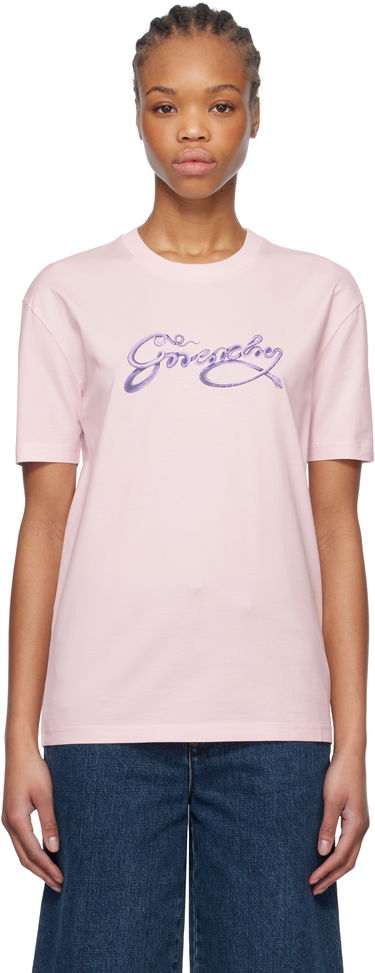 Tričko Givenchy Givenchy Regular Fit T-Shirt Ružová | BW70EKP705680, 0