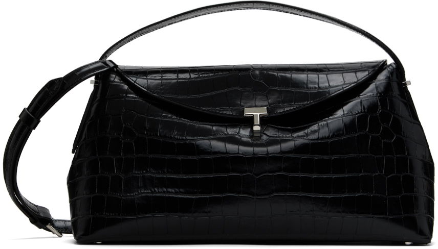 Kabelka TOTEME Toteme T-Lock Croco Top Handle Bag Čierna | 243-WAL961-LE0076, 0